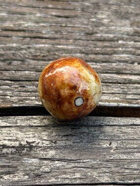 Antique German Handmade Bennington Clay Marble Salt Glaze Eyes Vintage Kiln Made